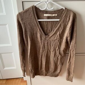 V-Neck Brown Sweater
